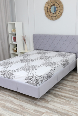 Простыня поплин Бабочки белый